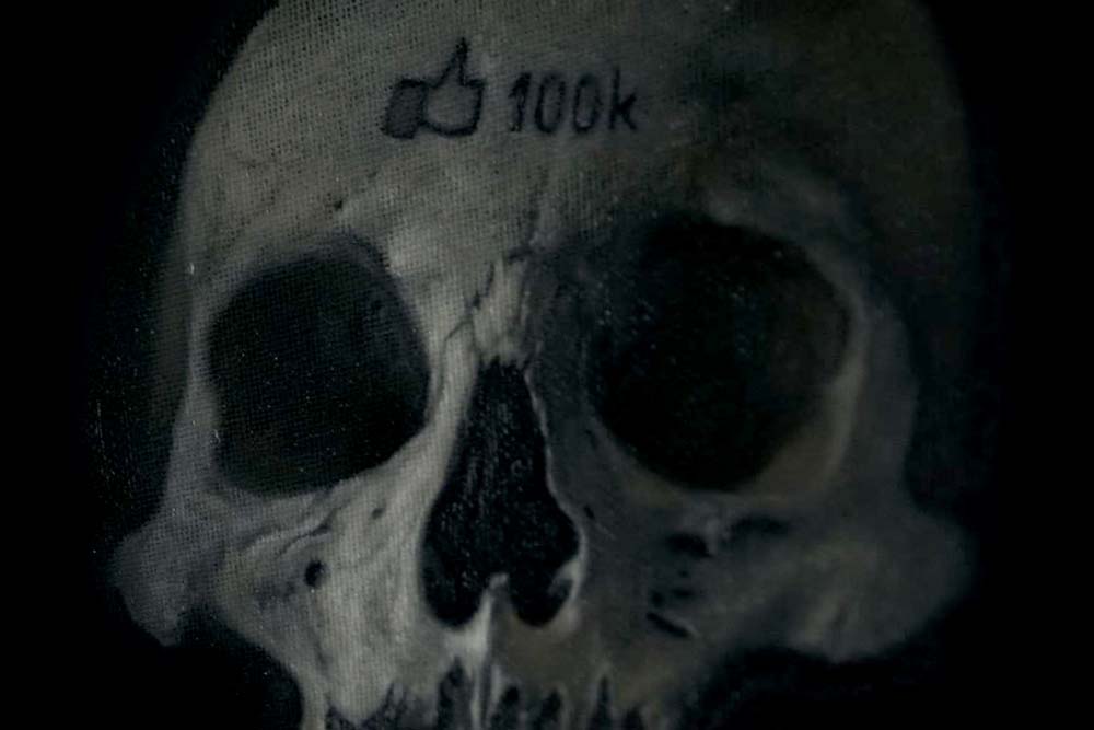 SHE WHO DIES WITH THE MOST LIKES, STILL DIES (detail)